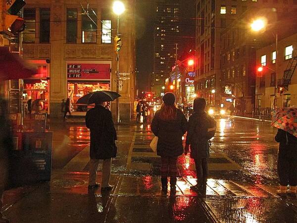 Toronto Poster featuring the photograph Waiting For The Light by Alfred Ng