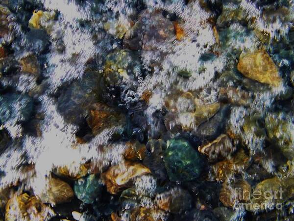 Abstract Poster featuring the photograph Water Bubbles of Kenai Fjords by Brigitte Emme