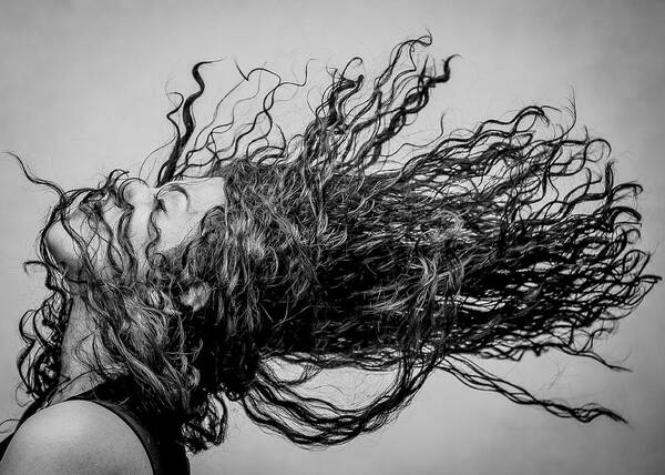 Hair Poster featuring the photograph Wave by Vahid Varasteh