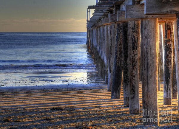 Ocean Scenes Poster featuring the photograph West Coast Cayucos Pier by Mathias 