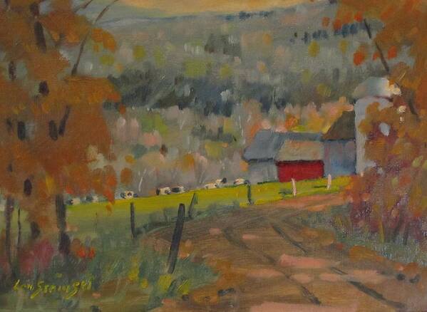 Autumn In Vermont Poster featuring the painting Wet Paint by Len Stomski
