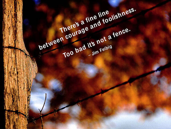 Quotation Poster featuring the photograph Where's the Fence by Mike Flynn