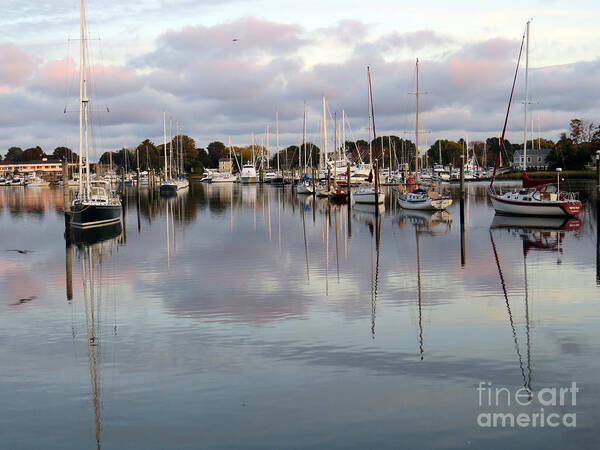 Wickford Poster featuring the photograph Wickford Evening II by Lili Feinstein