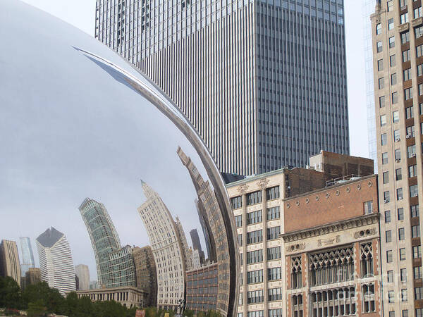 Chicago Poster featuring the photograph Windy City Reflected by Ann Horn