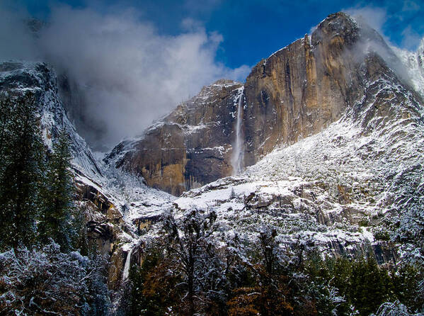 Yosemite Poster featuring the photograph Winter at Yosemite Falls by Bill Gallagher