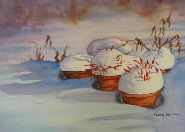 Winter Poster featuring the painting Winter by Barbara Parisien