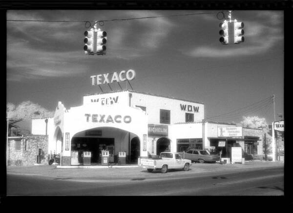 Bandera Poster featuring the photograph WOW Texaco Bandera 1983 by Greg Kopriva