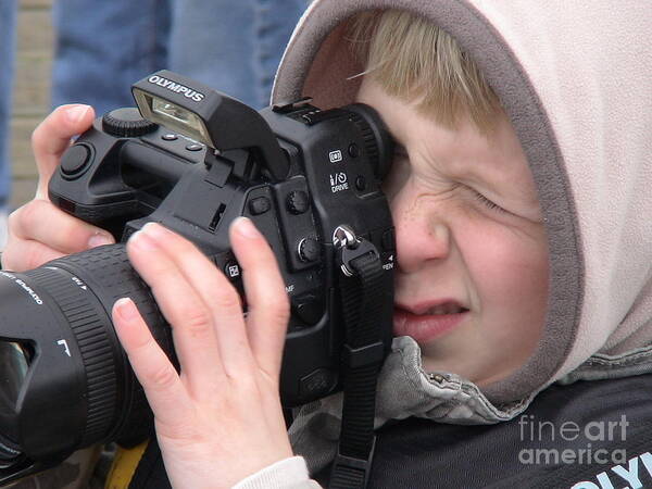 Olympus Camera Poster featuring the photograph Young Artist by Laura Wong-Rose