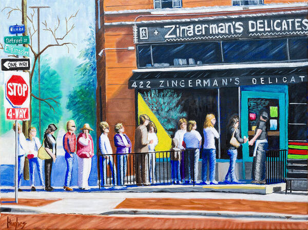 Boise Poster featuring the painting Zingerman's Deli by Kevin Hughes