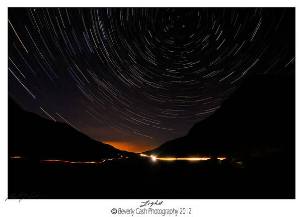 Star Trails Poster featuring the photograph Stars and Cars by B Cash