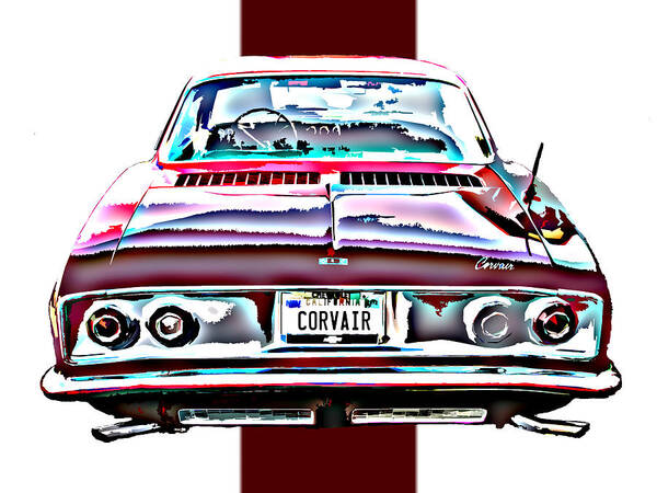 Chevy Poster featuring the photograph Chevy Corvair Rear Study #1 by Samuel Sheats