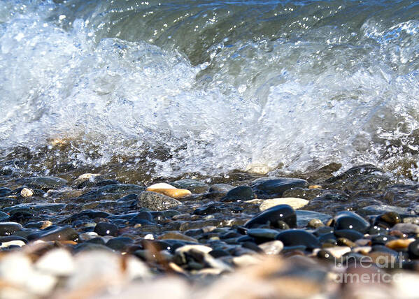 Ocean Stones Poster featuring the photograph Ocean Stones #1 by Stelios Kleanthous