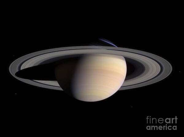 Color Image Poster featuring the photograph Saturn #1 by Stocktrek Images