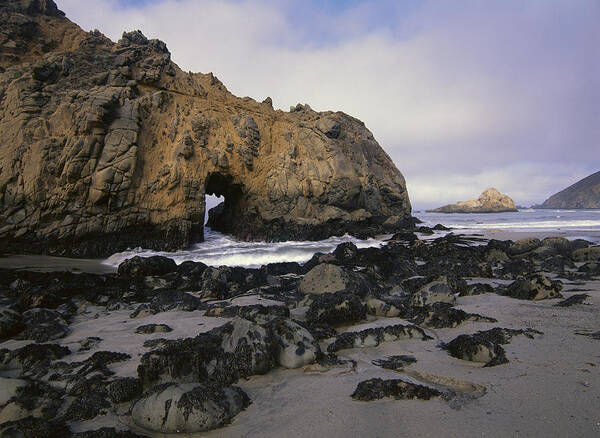 00174580 Poster featuring the photograph Sea Arch At Pfeiffer Beach Big Sur #1 by Tim Fitzharris