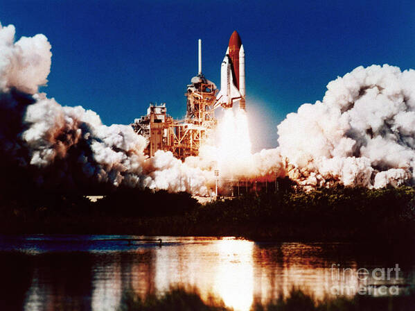 Space Shuttle Poster featuring the photograph Space Shuttle Launch #7 by Nasa