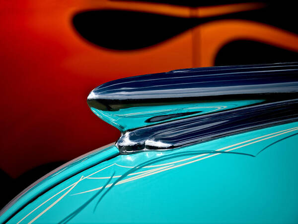 1948 Chevy Poster featuring the photograph 1948 Chevy Hood Ornament by Douglas Pittman