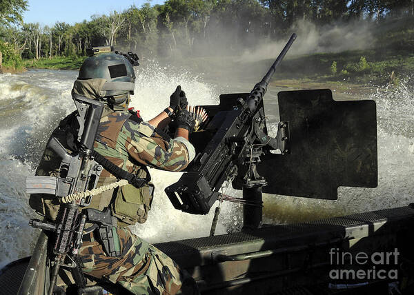 Riverine Poster featuring the photograph A Special Warfare Combatant-craft #2 by Stocktrek Images