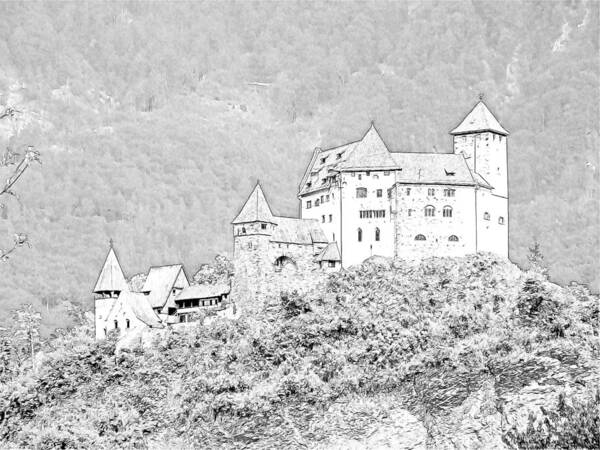 Europe Poster featuring the photograph Burg Gutenberg Balzers Litchtenstein #2 by Joseph Hendrix