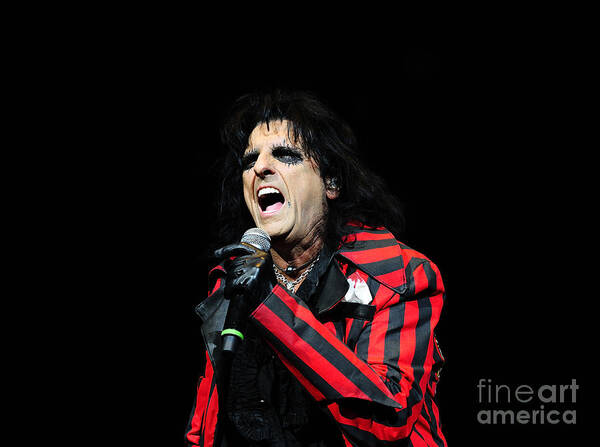 Alice Cooper Poster featuring the photograph Alice Cooper #7 by Jenny Potter