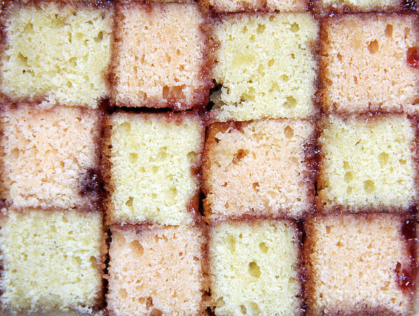 Appetizing Poster featuring the photograph Battenburg cake by Jane Rix