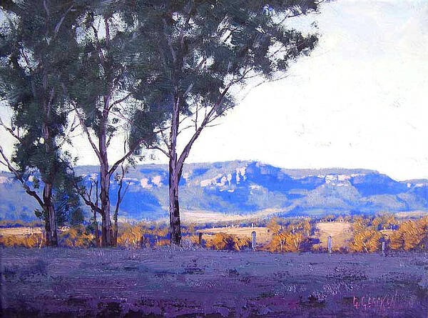  Poster featuring the painting Caperty Valley Australia by Graham Gercken