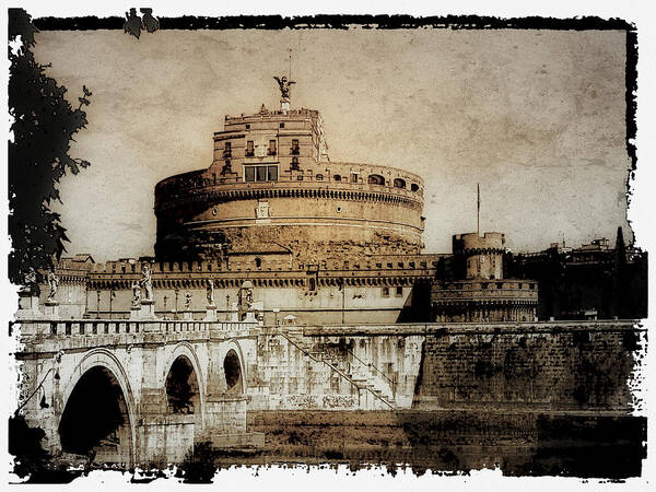 Fortress Poster featuring the photograph Castel Sant' Angelo Rome by Julie Palencia