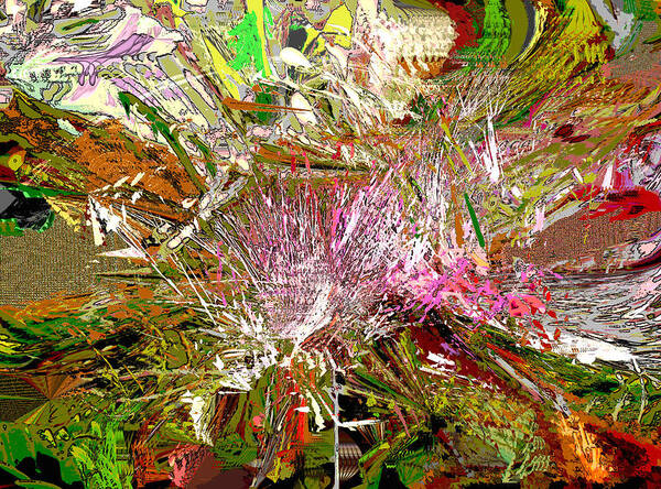 Digi Poster featuring the digital art Chaos In The Jungle by Ruth Edward Anderson