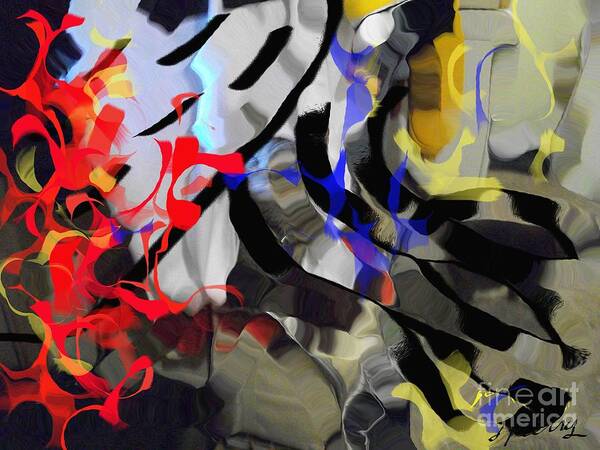 Abstract Art Prints Poster featuring the digital art Controversy by D Perry