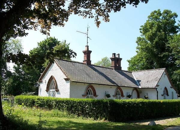 White Cottage Poster featuring the photograph Cottage by Sarah Couzens