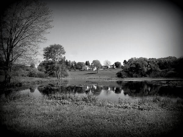 Connecticut Poster featuring the photograph Country black and white by Kim Galluzzo