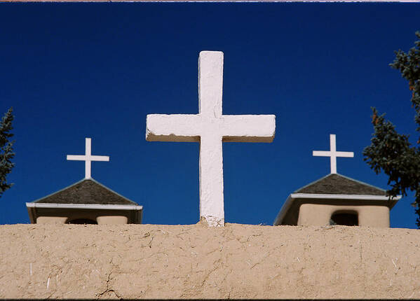 Taos Poster featuring the photograph Crosses Of San Francisco De Asis by Ron Weathers