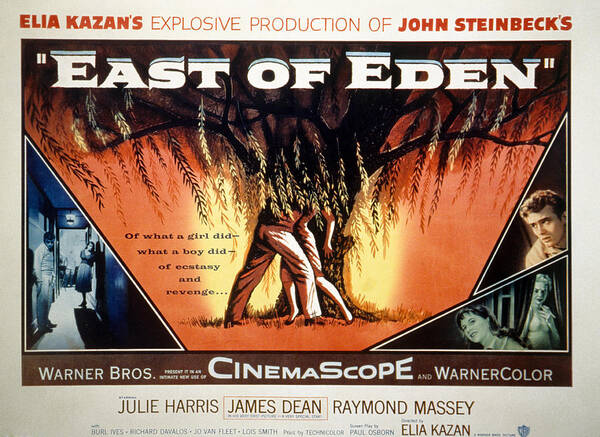 1950s Movies Poster featuring the photograph East Of Eden, James Dean, Lois Smith by Everett