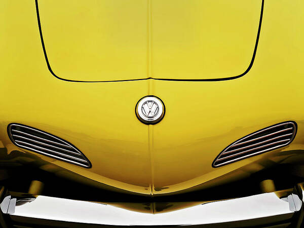 Volkswagen Poster featuring the digital art Electric Karmann by Douglas Pittman