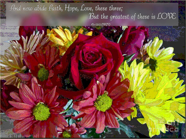Nature Poster featuring the photograph Faith Hope Love II by Debbie Portwood