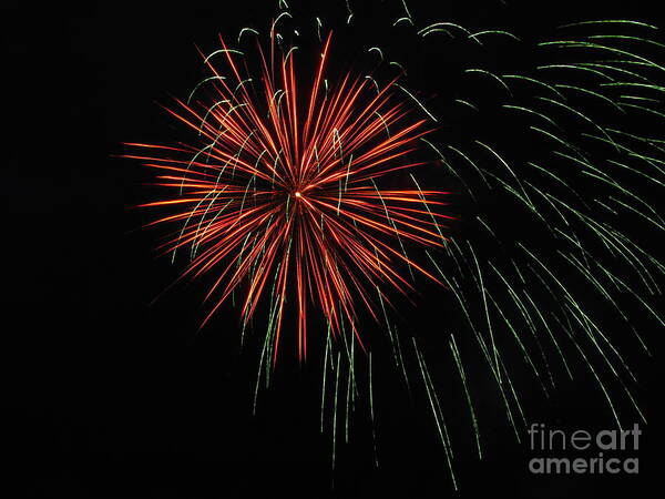 Fireworks Poster featuring the photograph Fireworks 03 by Ausra Huntington nee Paulauskaite