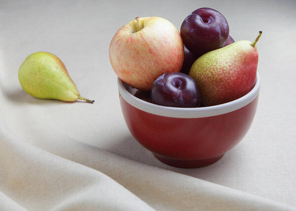 Fruit Poster featuring the photograph Fruit bowl still life by Paul Cowan