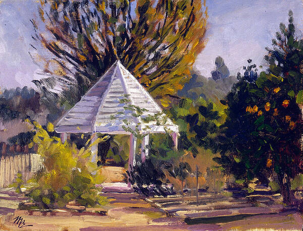 Oil Painting Poster featuring the painting Gazebo by Mark Lunde