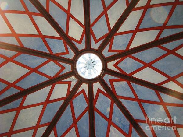 Gazebo Ceiling Poster featuring the photograph Geometry in Motion by Michele Penner