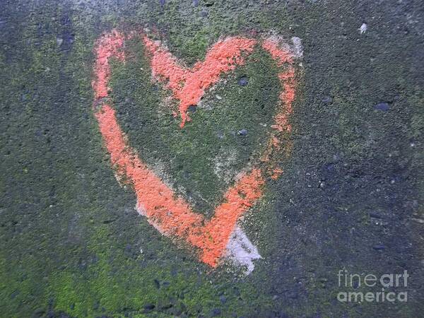 Cement Poster featuring the photograph Graffiti Heart by Helen Campbell