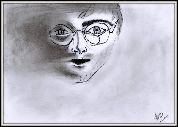 Harry Poster featuring the drawing Harry Blurred by Gaurav Patwari