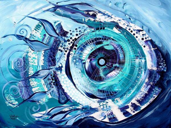 Fish Poster featuring the painting IceHole Fish by J Vincent Scarpace
