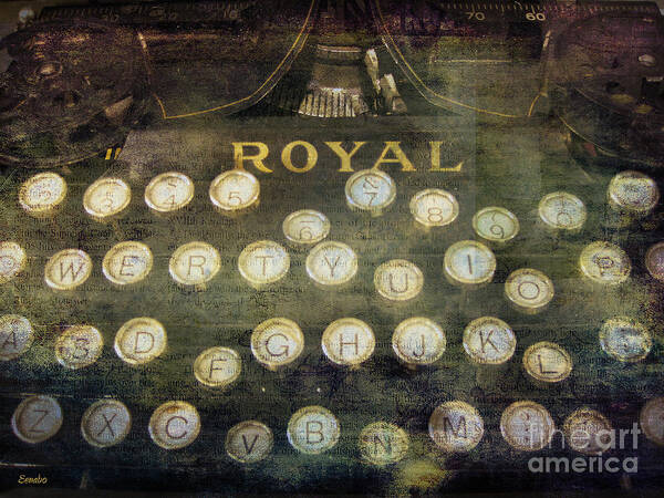 Typewriter Poster featuring the photograph Keyboard by Eena Bo