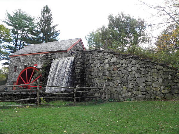 Longfellow Poster featuring the photograph Lonfellow Grist Mill x12 by Kim Galluzzo