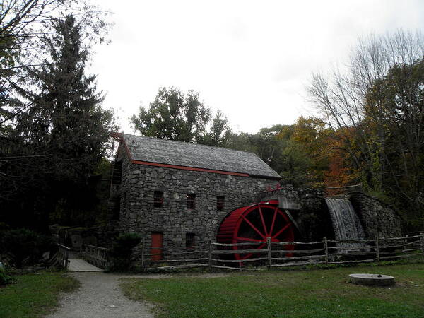 Longfellow Poster featuring the photograph Longfellow Grist Mill x17 by Kim Galluzzo