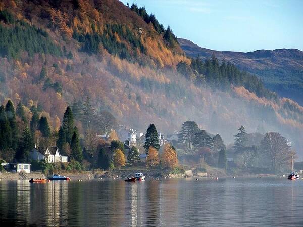 Scotland Poster featuring the photograph Misty Autumn Morning by Lynn Bolt