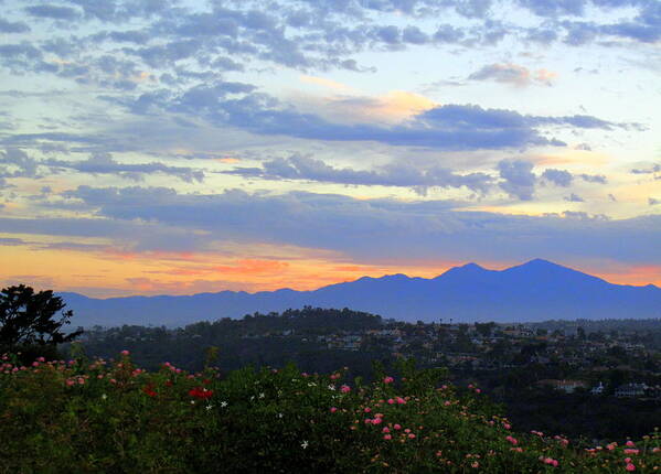 Orange County Poster featuring the photograph Morning Mountains by Linda Larson