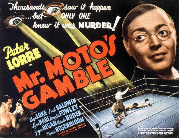 1930s Movies Poster featuring the photograph Mr. Motos Gamble, Peter Lorre, 1938 by Everett