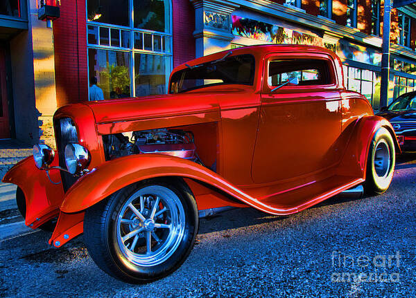 Roadster Poster featuring the photograph Orange Roadster by Clare VanderVeen