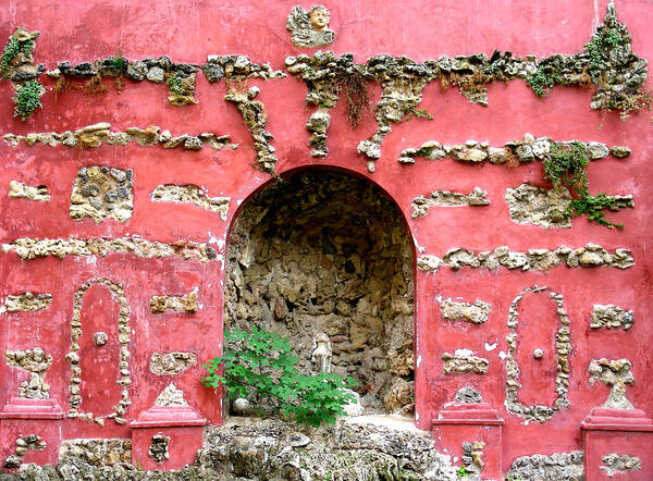 Digital Photography Poster featuring the photograph Pink Shrine by Jean Wolfrum