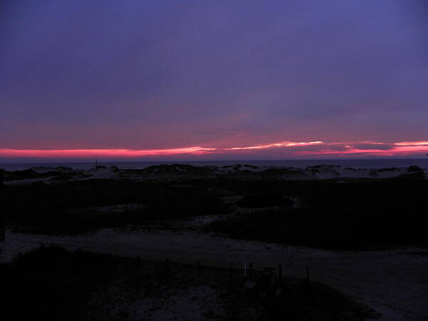 Sunrise Poster featuring the photograph Pink Sunrise Over The Dunes by Kim Galluzzo Wozniak